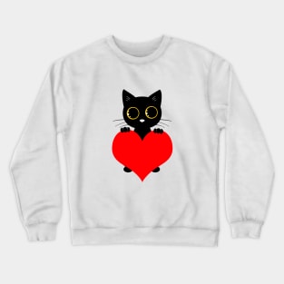 Cat Heart Valentine Crewneck Sweatshirt